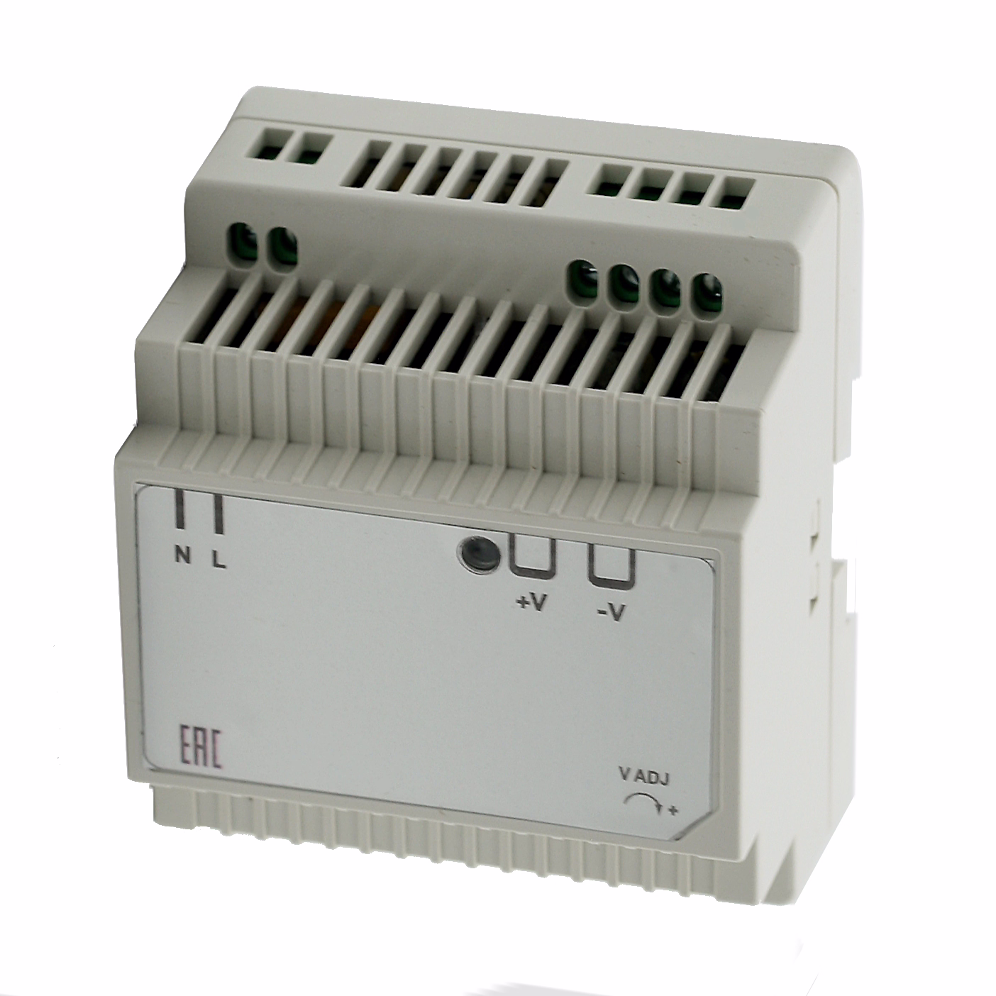 Источник питания INNOCONT. Вход: 220VAC, 0.8А, выход: 60W, 24VDC, 2.5A,-10 +50С, IP20, типы защиты: КЗ, перегрузка, перенапряжение SB-D-60-24