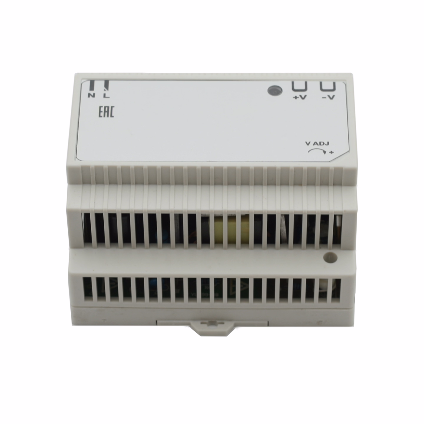 Источник питания INNOCONT. Вход: 220VAC, 1.6А, выход: 100W, 24VDC, 4.2A, типы защиты: КЗ, перегрузка,-10 +50С, IP20, перенапряжение SB-D-100-24