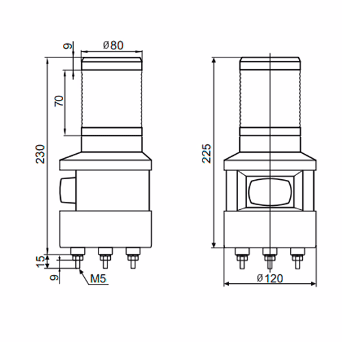 Светосигнальный маячок INNOCONT SFL100B-220-R