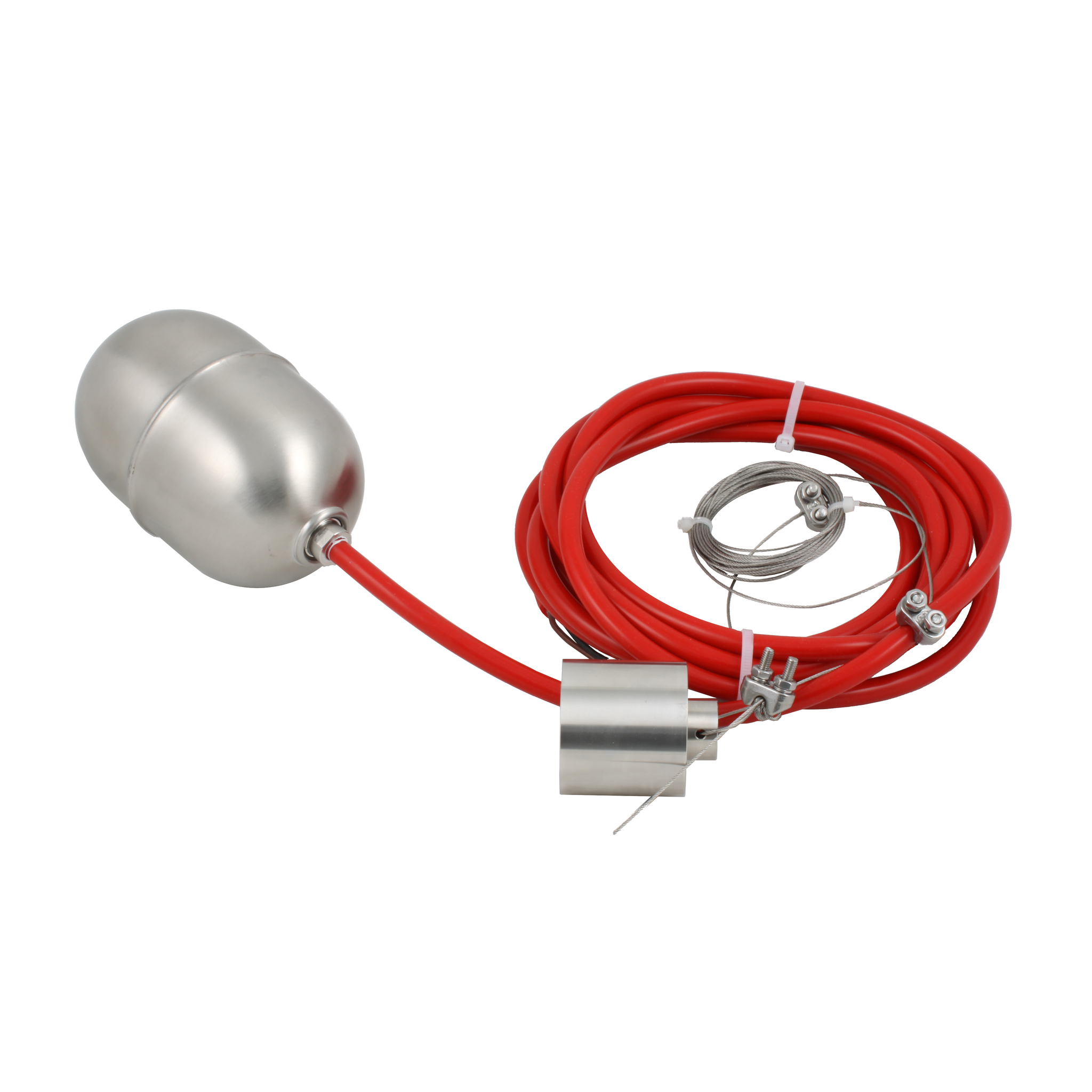 Поплавковый датчик уровня жидкости INNOLEVEL, исполнение на кабеле 5 м, -10 +180 С, поплавок- нерж. сталь, кабель- силикон