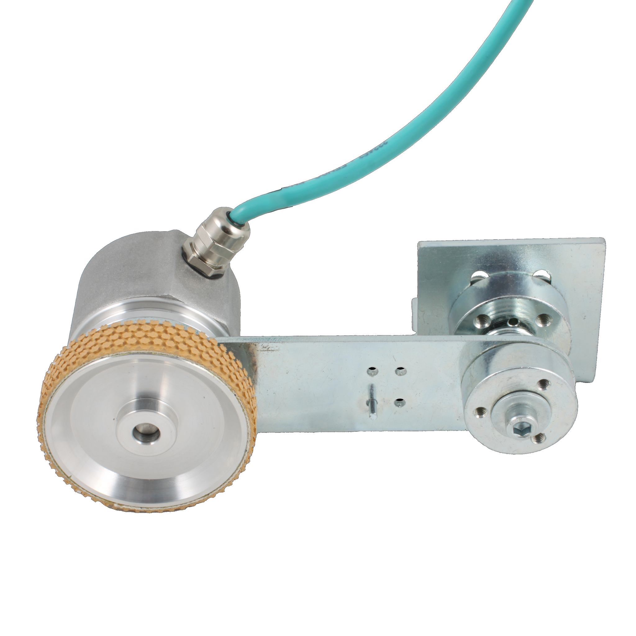 Инкрементальный энкодер INNOCONT D=50мм с мерным колесом L=200мм, контактная поверхность - резина, профиль ребристый, 1имп/0,5мм, 5…30VDC, выход HTL, IP64, -20…+85°C, радиальный кабель 2м