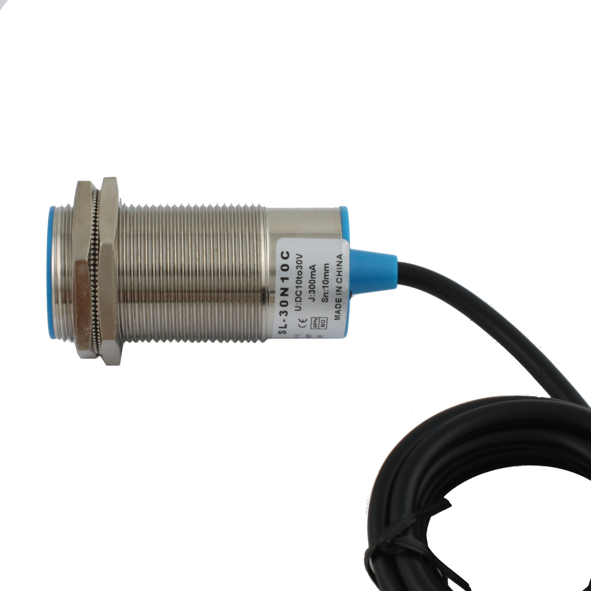 Индуктивный датчик INNOCONT, M30x1,5, L=78 мм, экранированный, зона срабатывания 10 мм, -25 +60 С, 12…24 VDC, IP67, выход: NPN NO, макс. ток 200 мА, разъем M12 SLI-30N10C