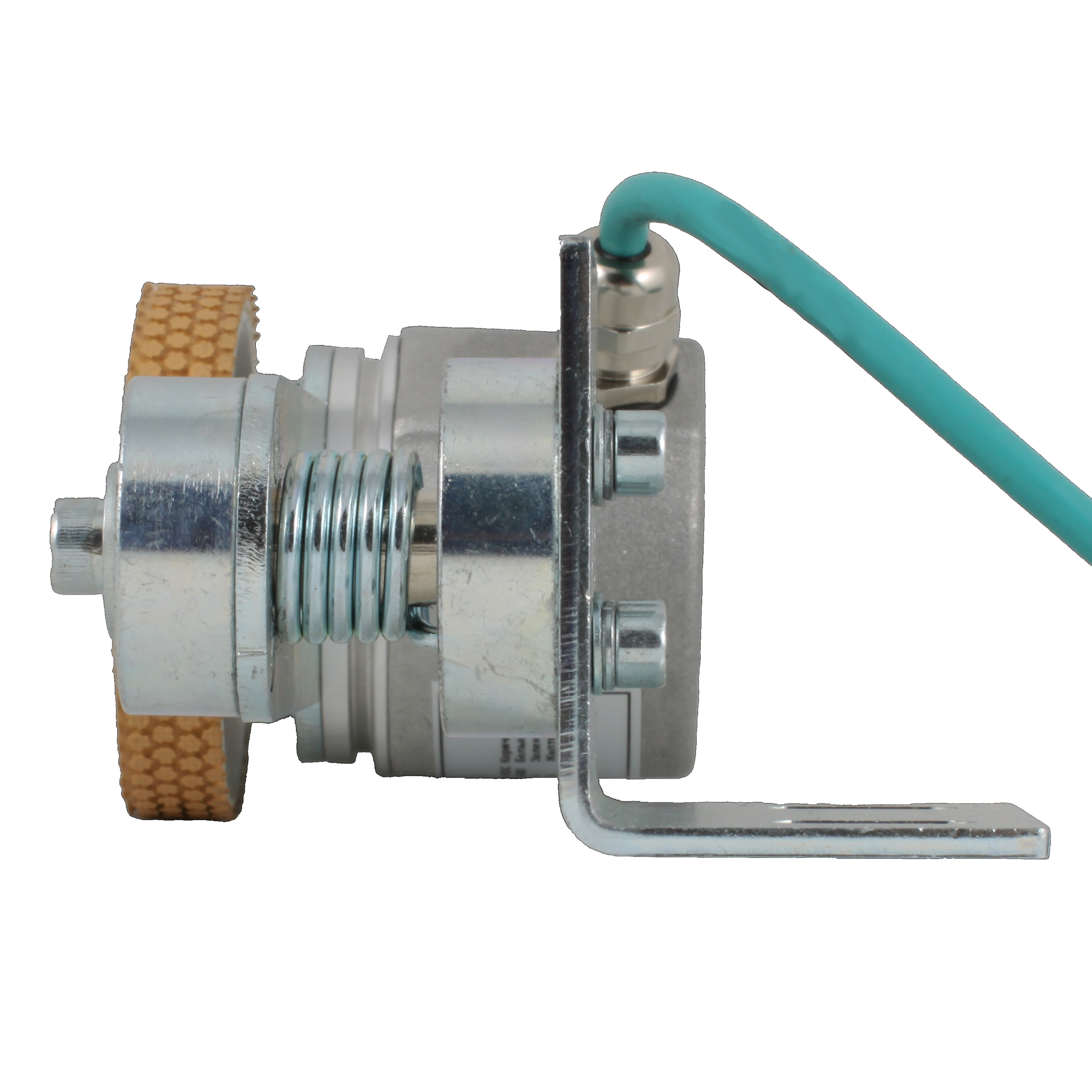 Инкрементальный энкодер INNOCONT D=50мм с мерным колесом L=200мм, контактная поверхность - резина, профиль ребристый, 1имп/0,5мм, 5…30VDC, выход HTL, IP64, -20…+85°C, радиальный кабель 2м