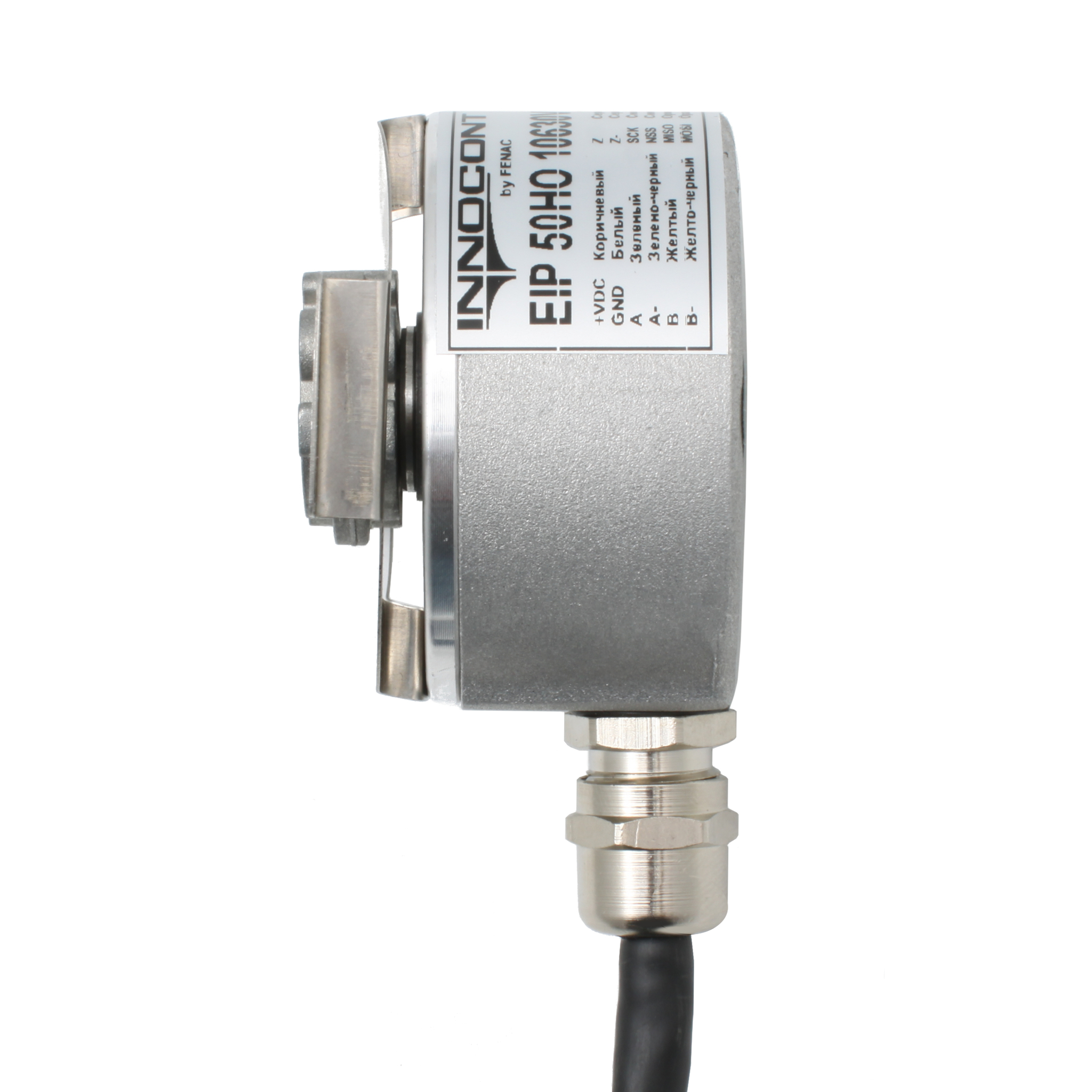 Инкрементальный программируемый энкодер INNOCONT D=50мм, полый вал 12мм, 5…30VDC, выход TTL/HTL с инверсией, IP 54