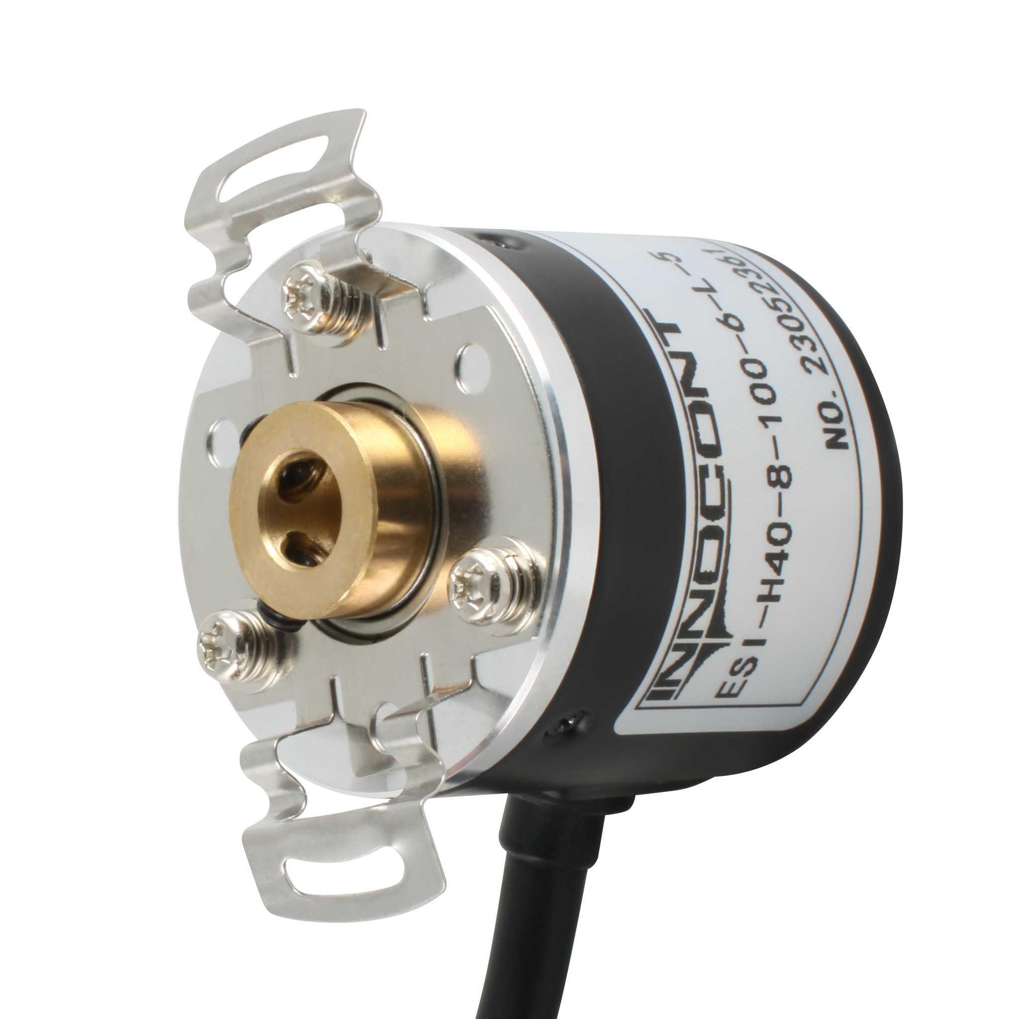 Инкрементальный энкодер INNOCONT D=40мм, полый вал 8мм, 5000 имп/об, 24VDC, выход HTL, IP54, -20…+80°C, радиальный кабель 2м