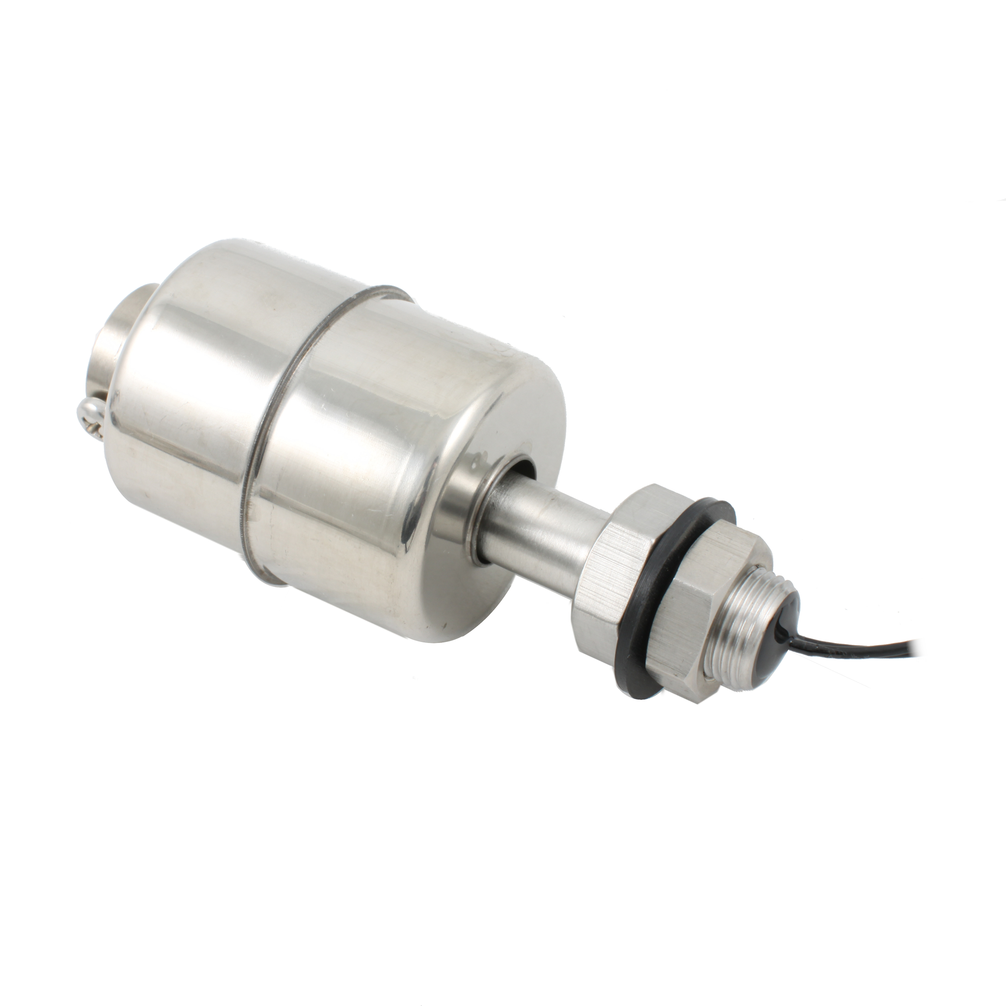 Поплавковый датчик уровня жидкости INNOLEVEL, вертикальное исполнение, -20 +120 С, соединение- резьба 3/8"PF нерж. сталь, кабель 500 мм, поплавок D=45 мм нерж. сталь