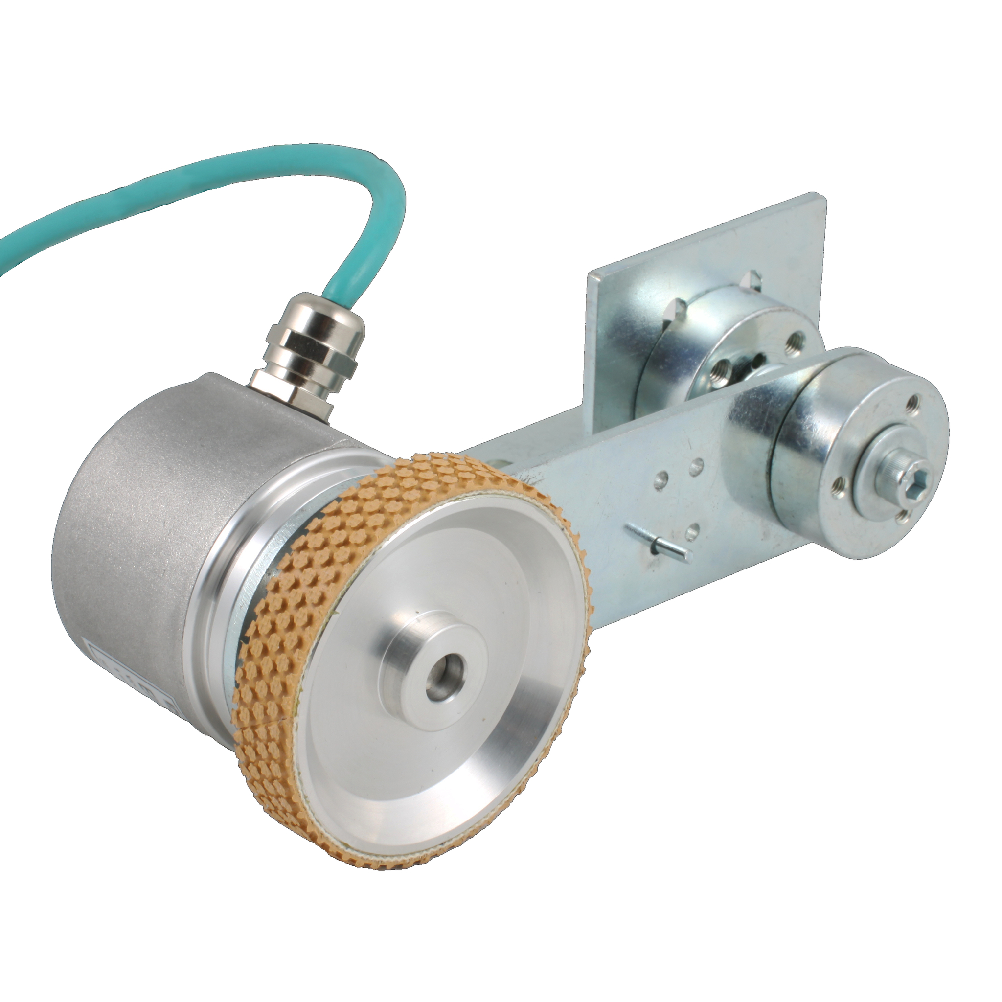 Инкрементальный энкодер INNOCONT D=50мм с мерным колесом L=200мм, контактная поверхность - резина, профиль ребристый, 1имп/0,5мм, 5…30VDC, выход HTL, IP64, -20…+85°C, радиальный кабель 2м