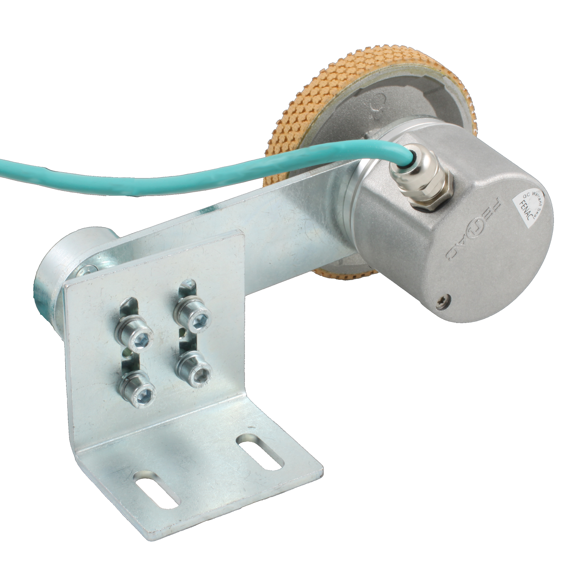 Инкрементальный энкодер INNOCONT D=50мм с мерным колесом L=250мм, контактная поверхность - резина, профиль ребристый, 1имп/0,5мм, 5…30VDC, выход HTL, IP64, -20…+85°C, радиальный кабель 2м