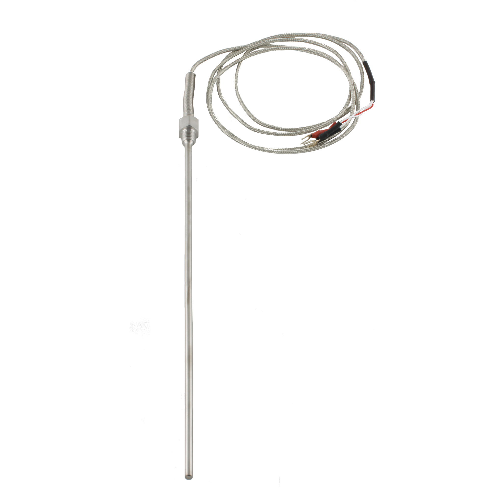 Датчик температуры INNOCONT с кабелем, исполнение N, спай Pt100, раб. часть: диаметр 4,8мм длина 300мм, резьба М10x1,5, длина кабеля 1.5м TS-W-N-Pt100-4,8-300-1,5-M10x1,5