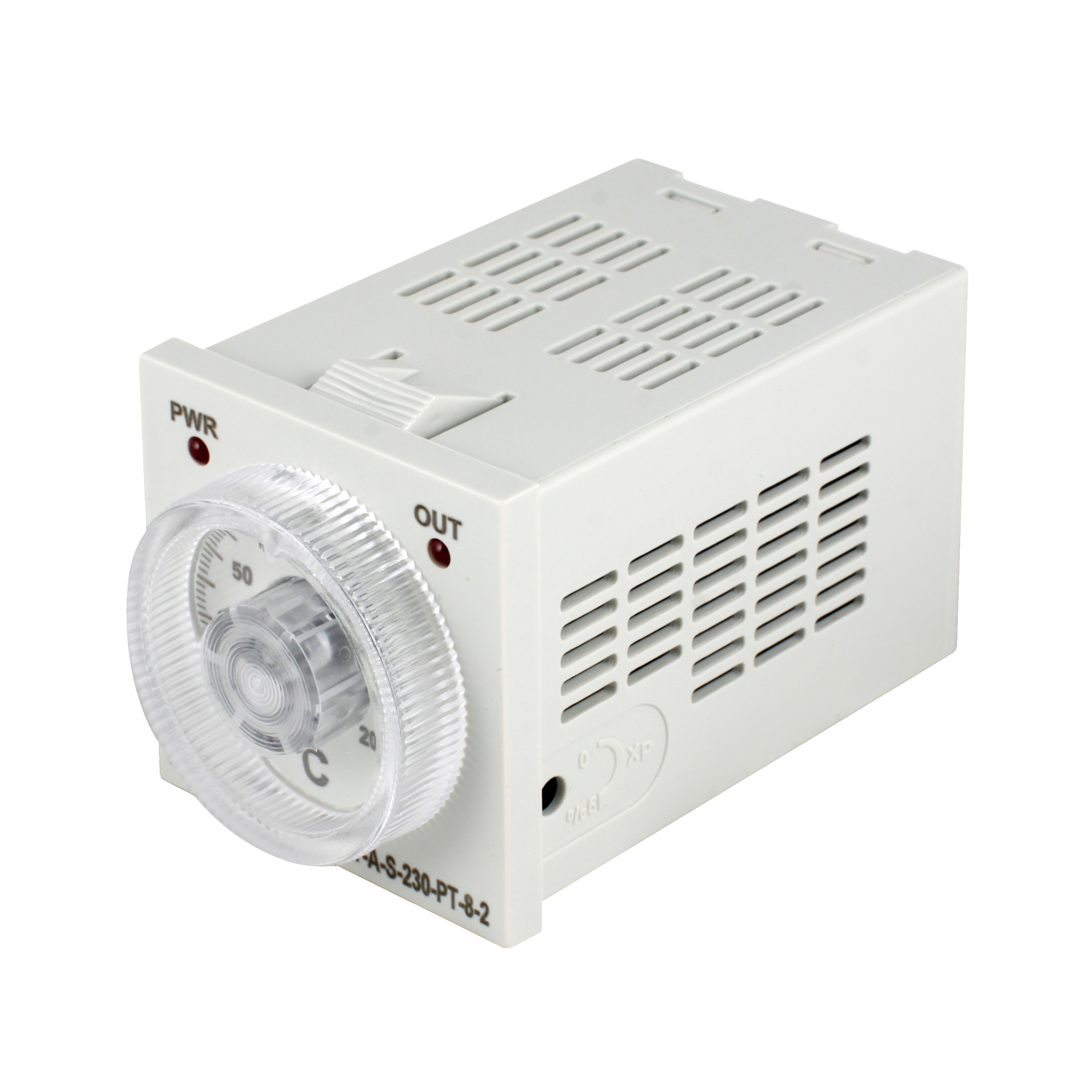 Температурный контроллер INNOCONT с аналоговым управлением, 48х48х82 мм,вход Pt100, 0...200C, выход реле, ON/OFF, 230VAC, электросоединение под розетку 8pin