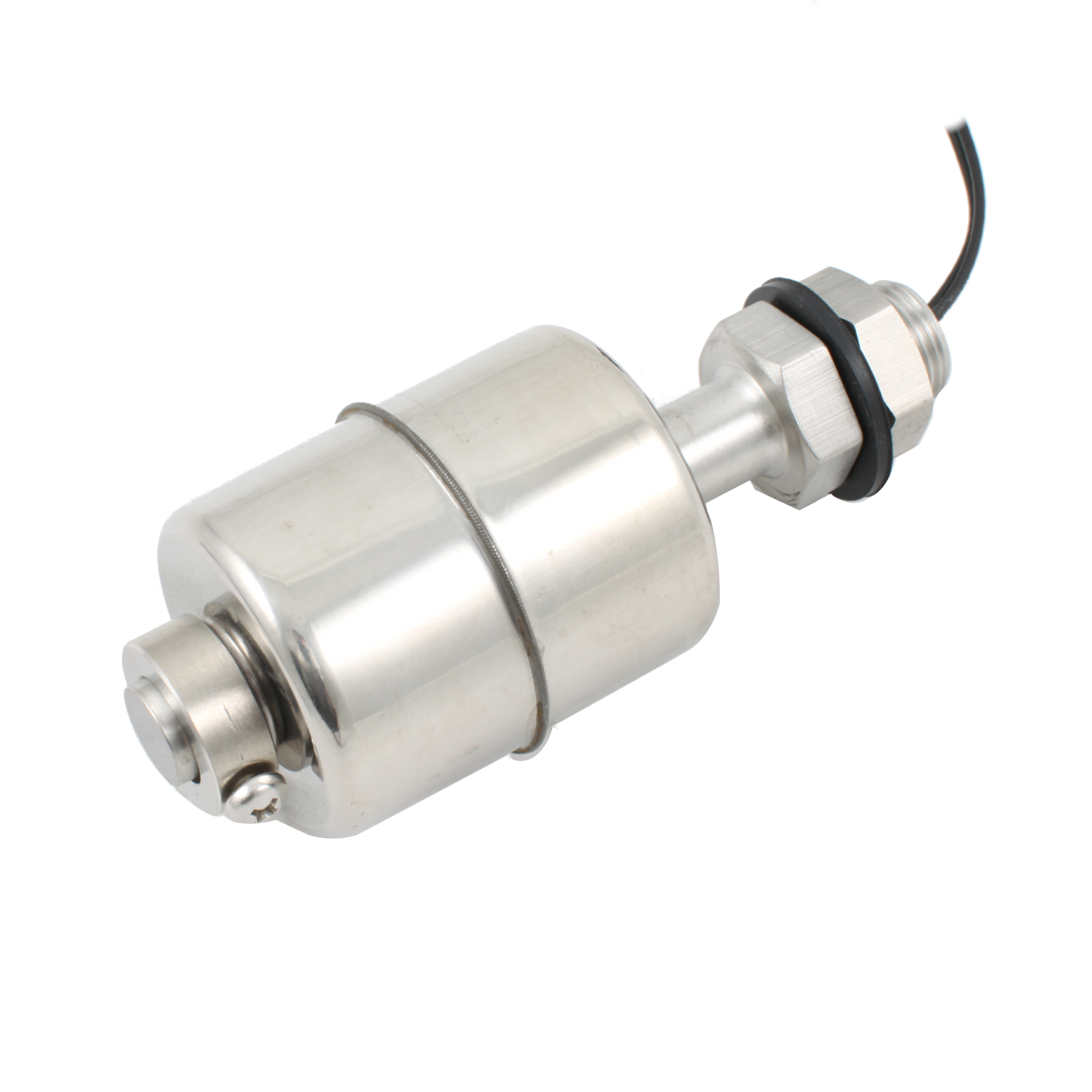 Поплавковый датчик уровня жидкости INNOLEVEL, вертикальное исполнение, -20 +120 С, соединение- резьба 3/8"PF нерж. сталь, кабель 500 мм, поплавок D=45 мм нерж. сталь