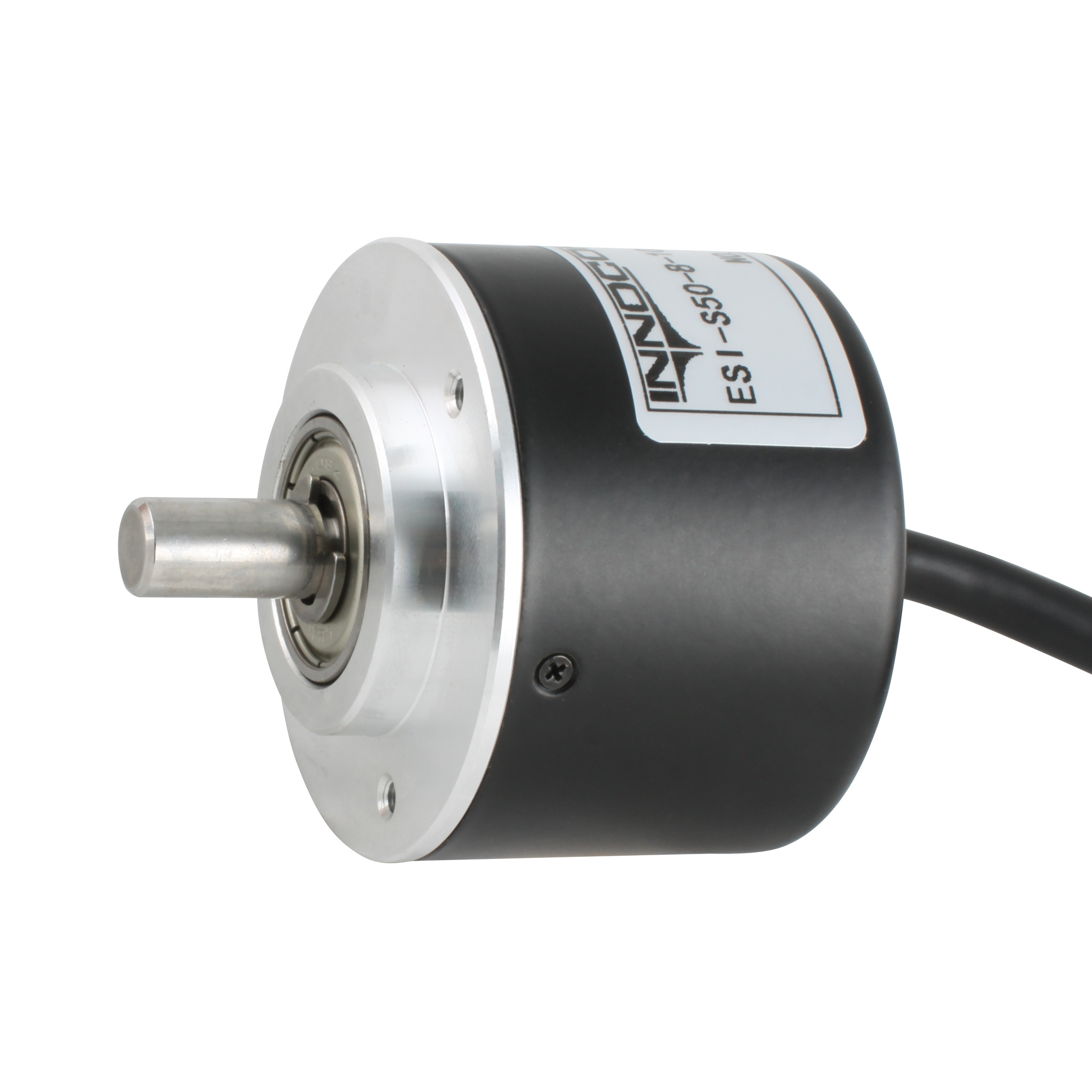 Инкрементальный энкодер INNOCONT D=50мм, выступающий вал 8мм, 5000 имп/об, 5VDC, выход TTL, IP54, -20…+80°C, аксиальный кабель 2м