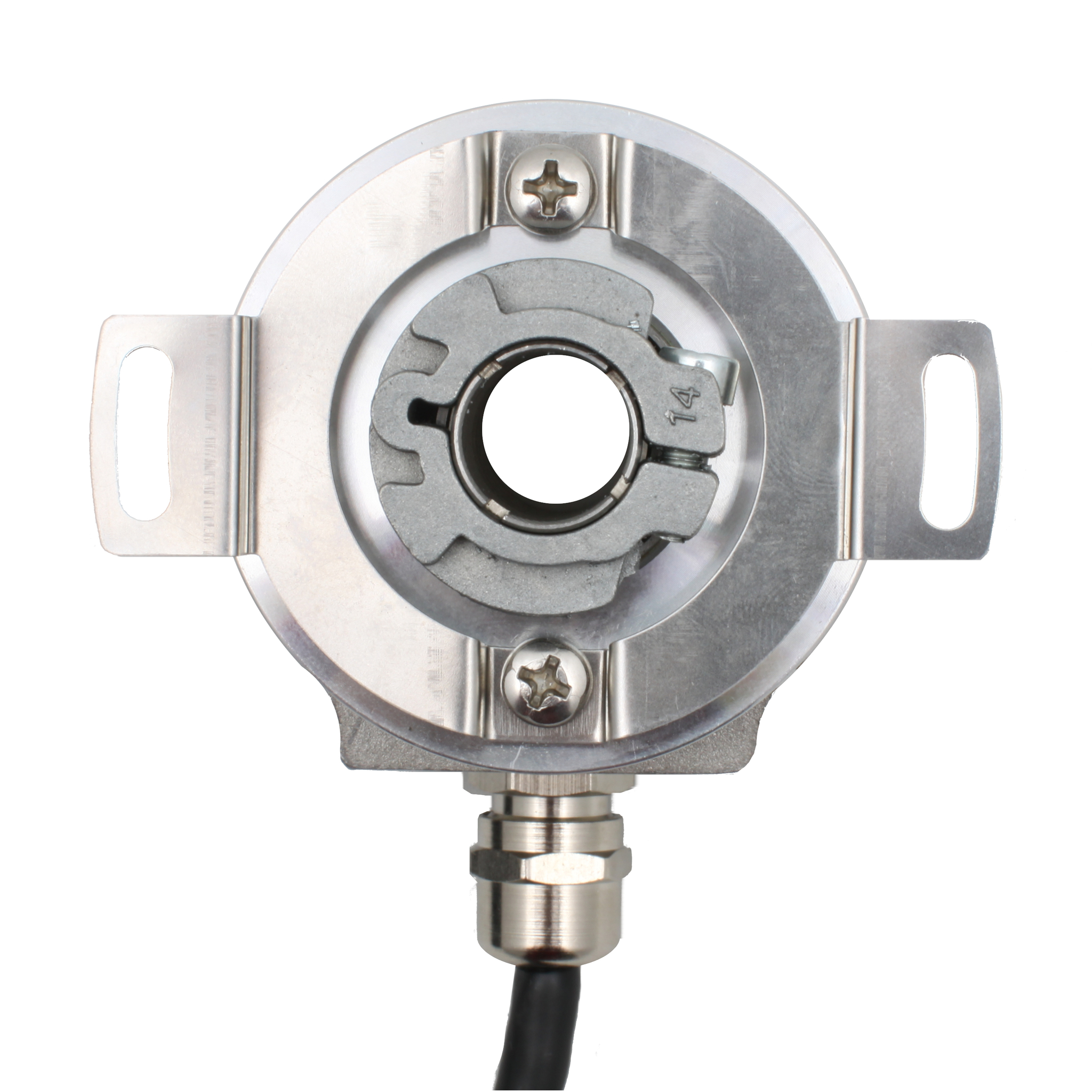 Инкрементальный программируемый энкодер INNOCONT D=58мм, полый вал 14мм, 5…30VDC, выход TTL/HTL с инверсией, IP 54