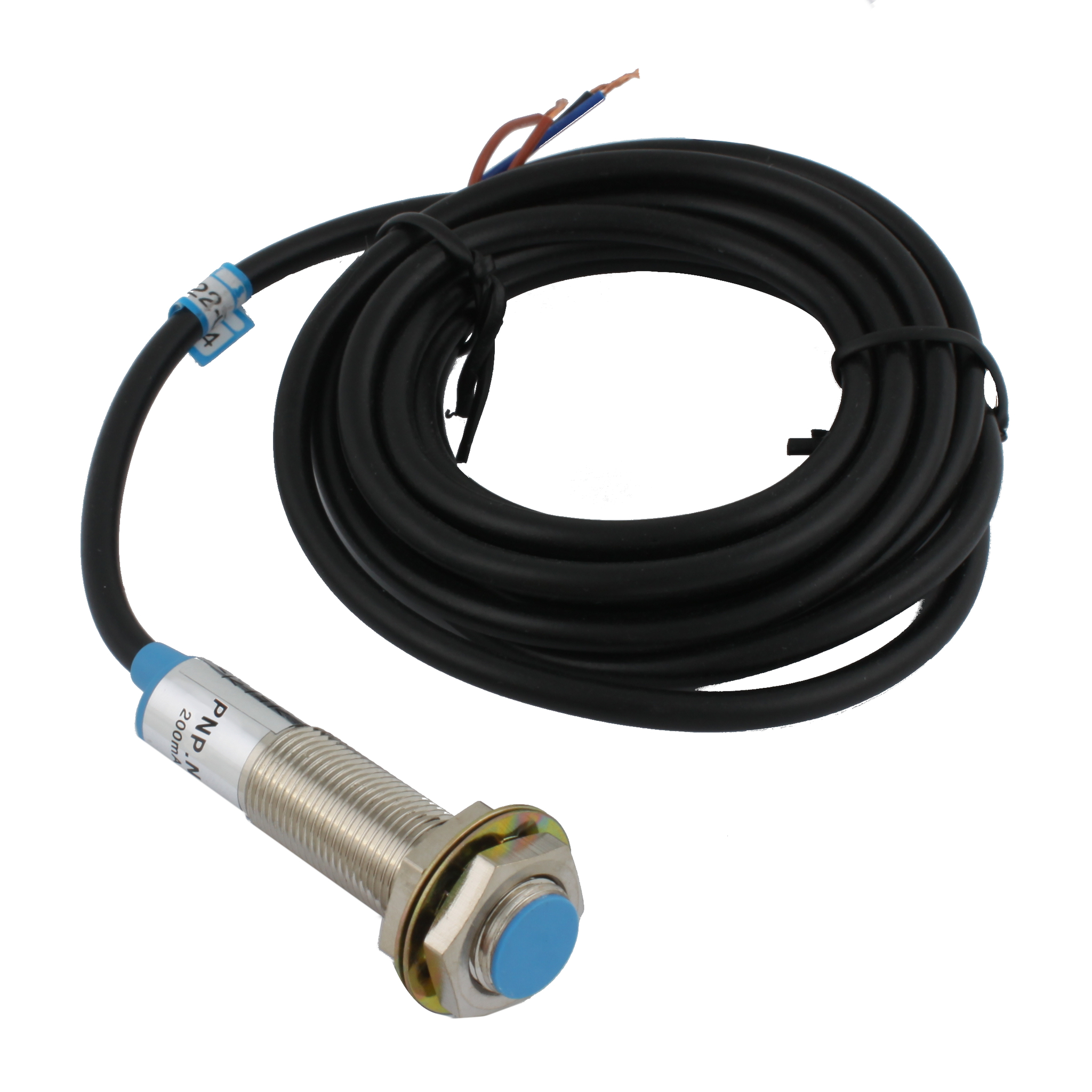 Индуктивный датчик INNOCONT, M12x1, L=61 мм, экранированный, зона срабатывания 2 мм, -25 +60 С, 12…24 VDC, IP65, выход: PNP NO, макс. ток 200 мА, кабель 2 м SL-12P2C