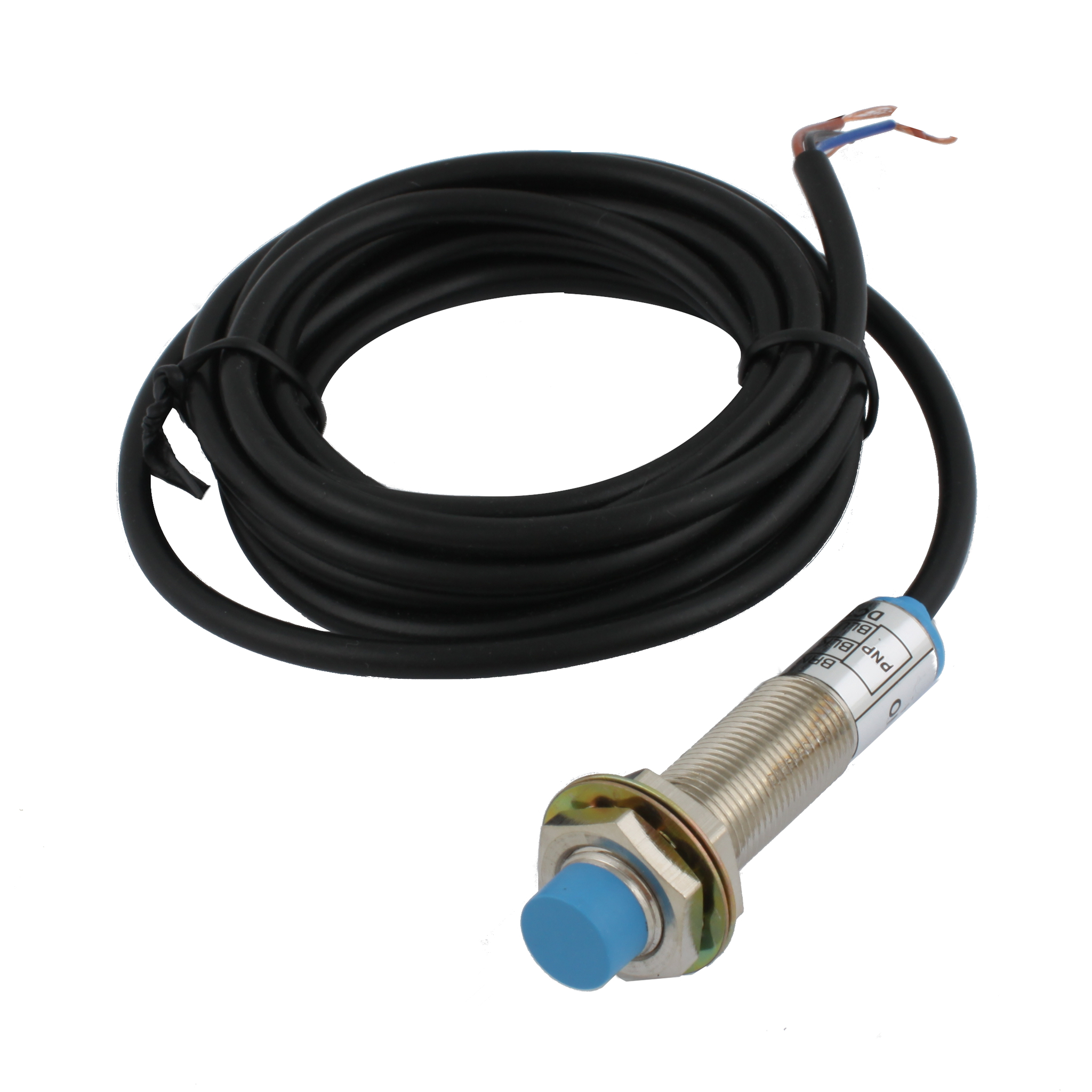 Индуктивный датчик INNOCONT, M12x1, L=61 мм, неэкранированный, зона срабатывания 4 мм, -25 +60 С, 12…24 VDC, IP65, выход: PNP NO, макс. ток 200 мА, кабель 2 м SL-12P4C