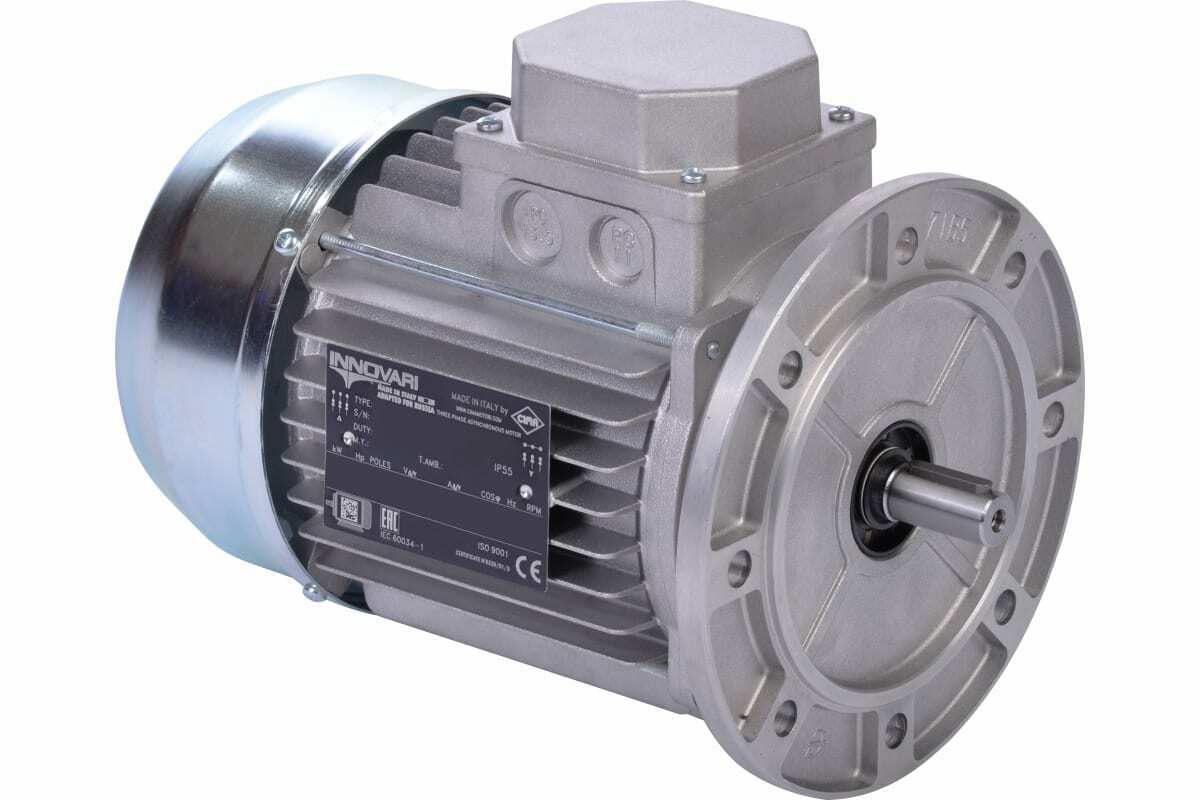 Электродвигатель трёхфазный асинхронный INNOVARI (2.2 кВт 2800об/мин) 200"24 90L/2 B5 MT90L KW 2,2/2 B5, схема включения "звезда"/"треугольник" (380В/220В), IP55, CIMA (Италия)
