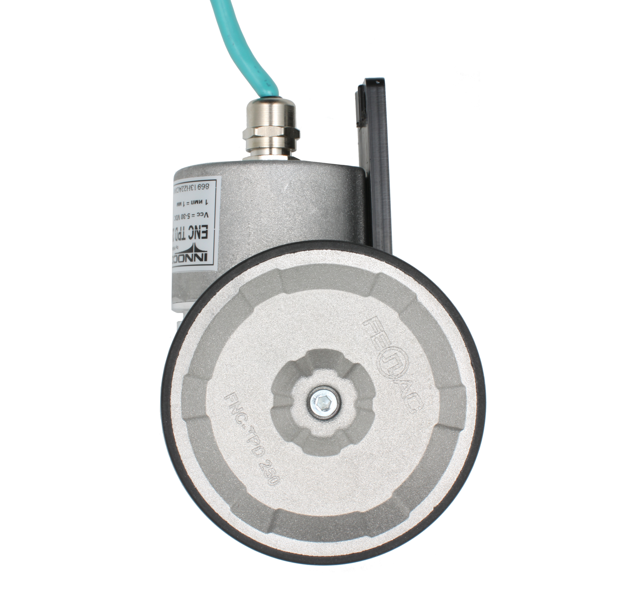 Инкрементальный энкодер INNOCONT с мерным колесом L=250мм, 1 имп/10мм, 5…30VDC, IP65, -20…+85C, кабель 2м ENC TPD 251